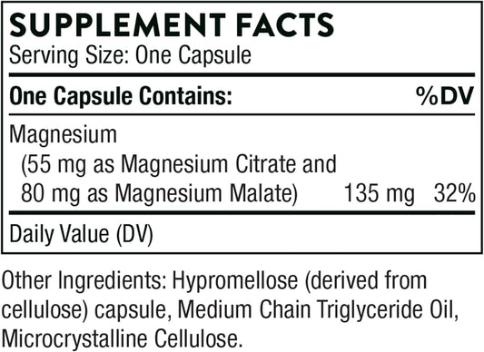Thorne Magnesium Citramate & Vitamin D-5000 Duo - Heart, Bones, Muscles - 60 To 90 Servings