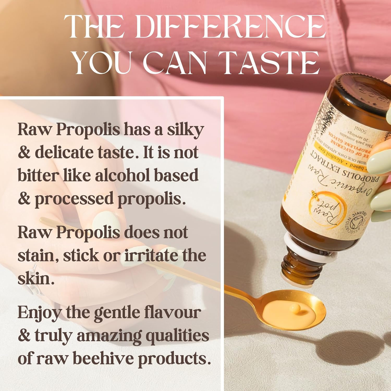 RAW POT - ORGANIC RAW PROPOLIS EXTRACT - Alcohol-Free 100% Pure Unpasteurised Natural Bee Propolis Liquid for Sore Throat & Cold, Immunity Support, Skin, Hair, Dental Care | Kids & Adults Drops (50ml) : Amazon.co.uk: Beauty
