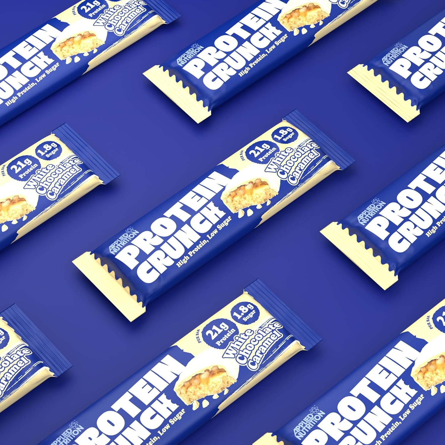 Applied Nutrition Protein Crunch - Protein Bars, High Protein, Low Sugar (White Chocolate Caramel) (62g x 12) : Amazon.co.uk: Health & Personal Care