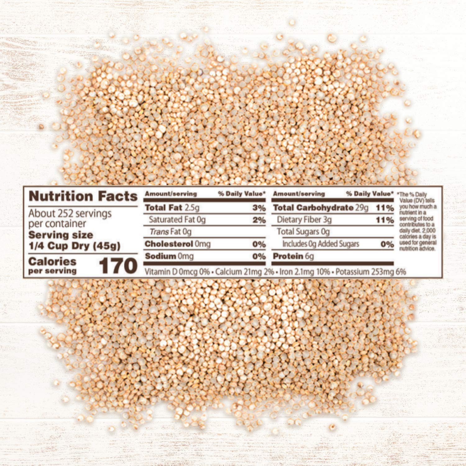 Roland Foods White Quinoa, Pre-Washed, Specialty Imported Food, 25 Lb Bag