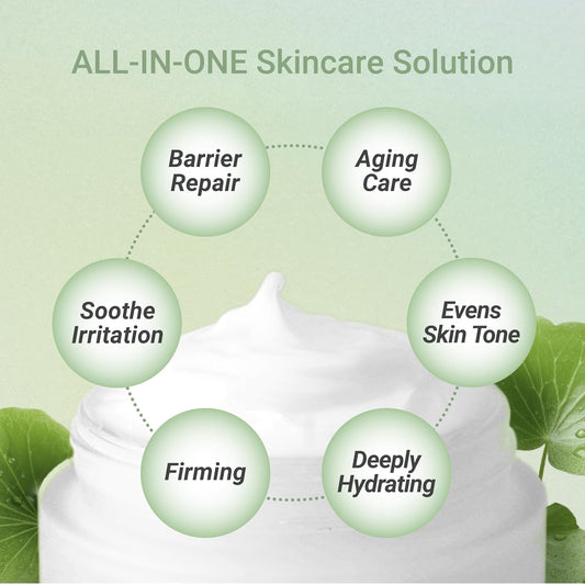 Meebak Cica Cream | Daily Repair Moisturizer With Niacinamide, Ceramide, & Retinol | Deep Hydration & Soothing | Locks In Moisture | Suitable For Sensitive Skin