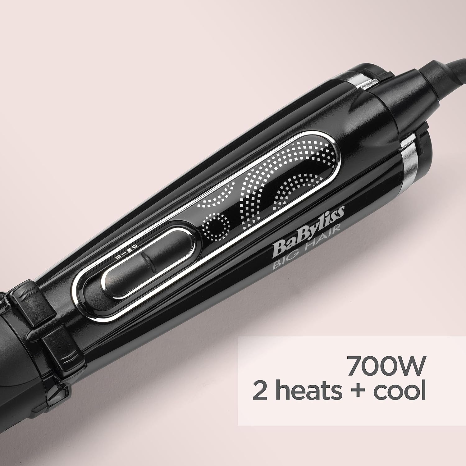 BaByliss Big Hair Rotating Hair Dryer Brush - Dry and Style in One Step, 2 Speeds & Alternating Directions, Ionic Frizz-Control, 50mm Barrel, Black, 2885U : Amazon.co.uk: Health & Personal Care