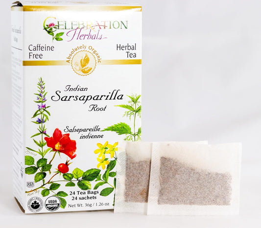 Celebration Herbals Organic Sarsaparilla Root Tea Bags 24 Count