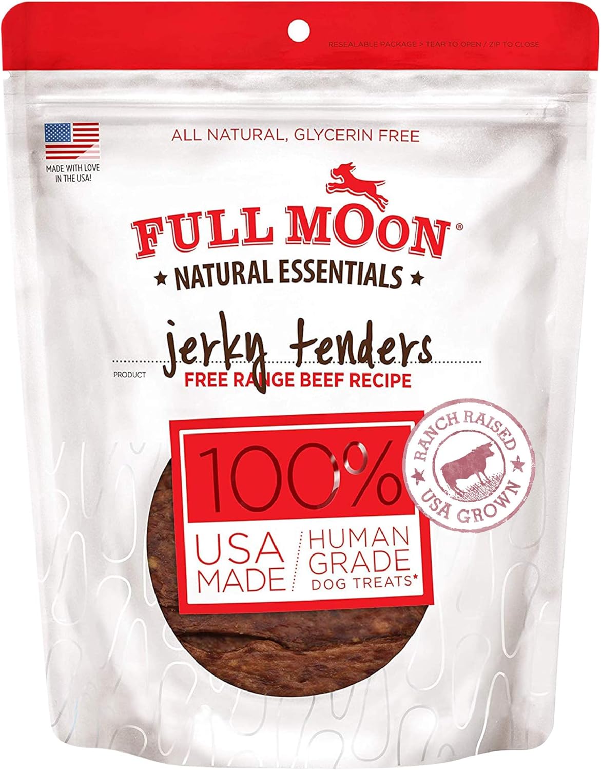 Full Moon All Natural Essentials Beef Jerky Tenders Free Range Human Grade 24 Oz