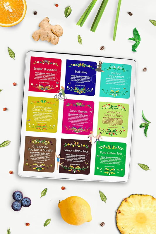 English Tea Shop Organic Luxury Gift Tin - 72 Tea Bag Sachets - 6 Different Flavours., 136 G