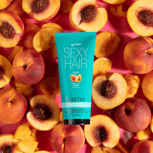 Sexyhair Healthy Imperfect Fruit Moisturizing Mask, 6.8 Oz | Peach | Medium To Coarse Hair Type