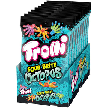 Trolli Sour Brite Octopus, Sour Gummy Candy, 6.3 Ounce (Pack Of 8)