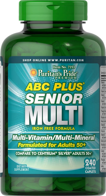 Puritan'S Pride Abc Plus Senior Multivitamin Multi-Mineral Formula Caplets