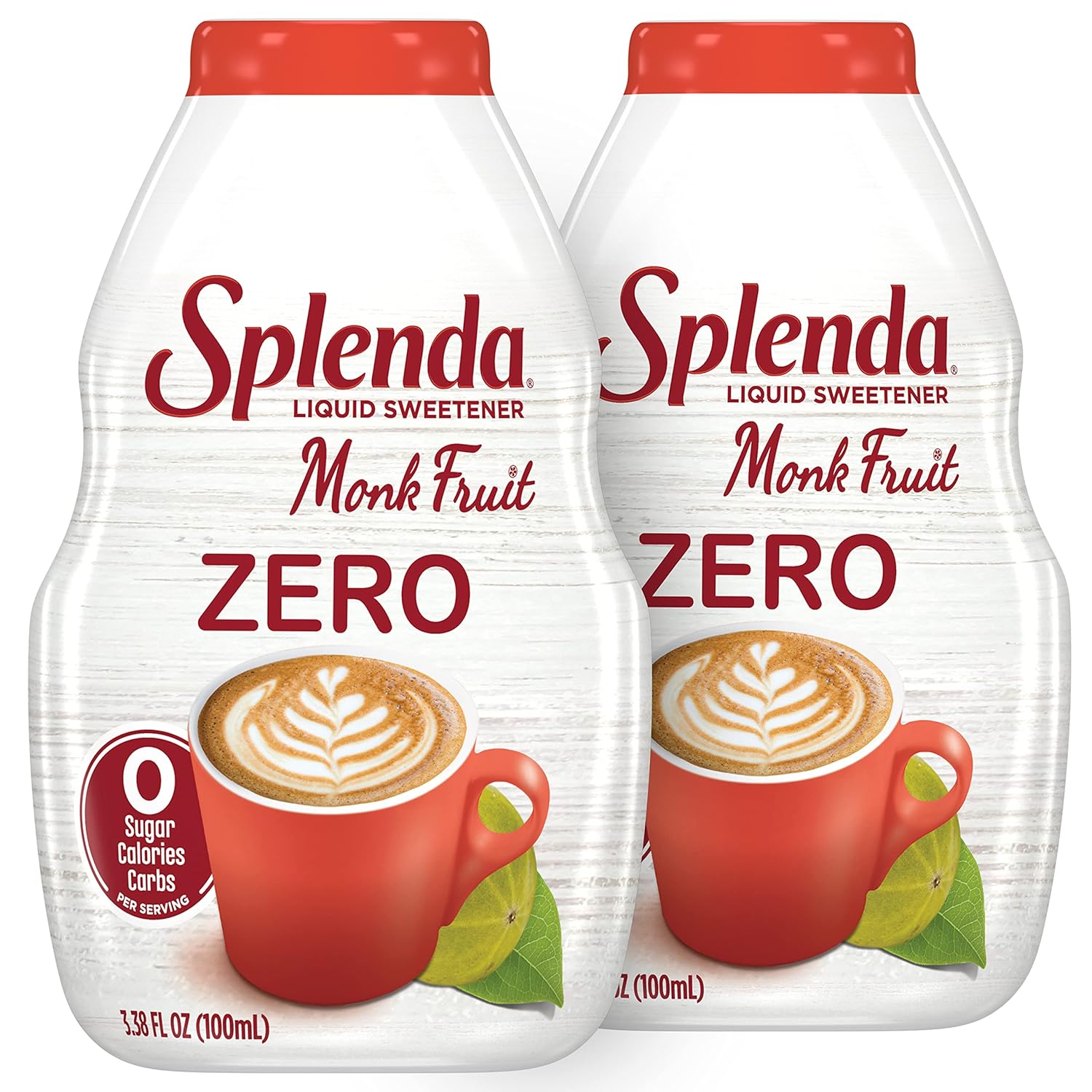 Splenda Monk Fruit Liquid Zero Calorie Sweetener Drops, 3.38 Fl Oz Bottle (Pack Of 2)