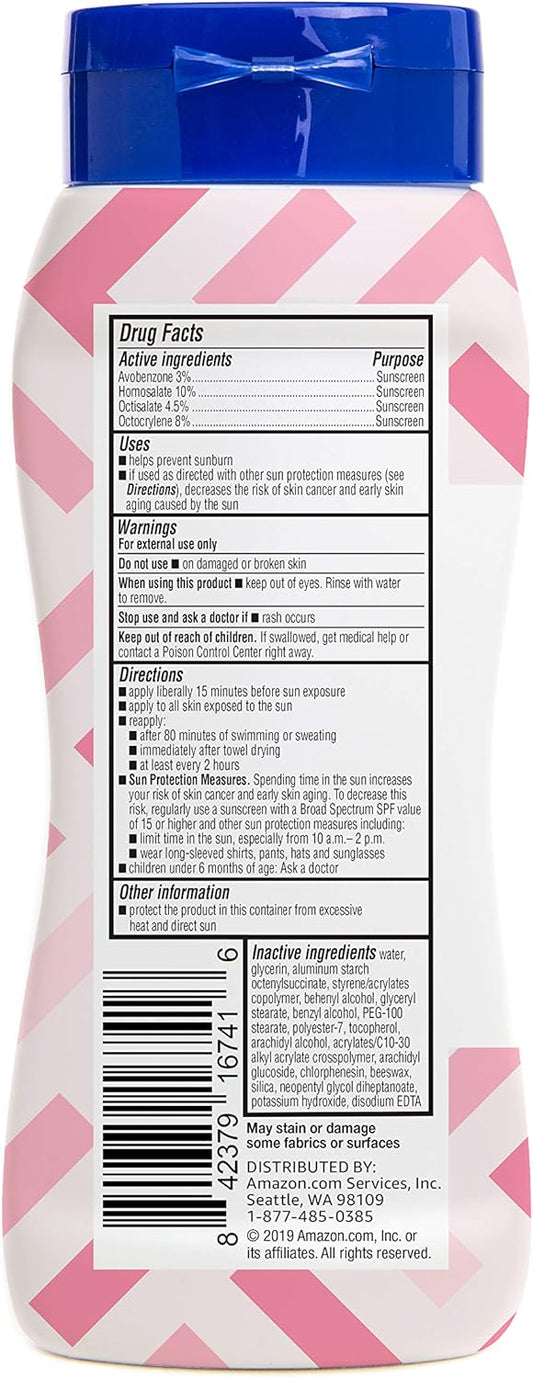 Amazon Brand - Solimo Baby Sunscreen SPF 50, Reef Friendly (Octinoxate & Oxybenzone Free), unscented, 8 fl oz (Pack of 2) : Baby