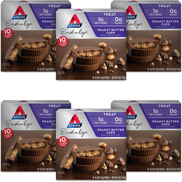 Atkins Endulge Peanut Butter Cups, Dessert Favorite, Low Carb, 0G Sugar, 60 Count