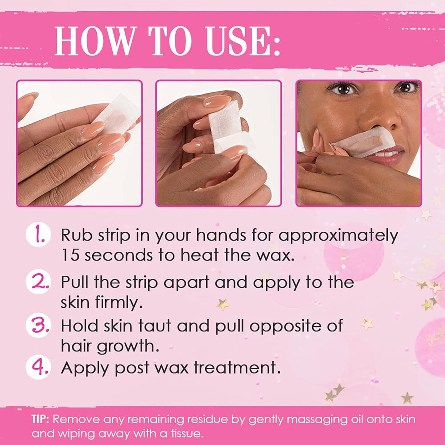 Hollywood Fashion Secrets Must Dash Pre-Waxed Strips, Quick & Efficient Hair Removal, 12 Strips : Beauty & Personal Care