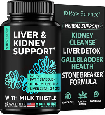 Liver Cleanse Detox & Repair - Milk Thistle, Dandelion Root, Choline, Beetroot, Chanca Piedra, Artichoke Extract, Turmeric - Liver Health, Gallbladder Cleanse & Kidney Support Supplement - 60 Capsules