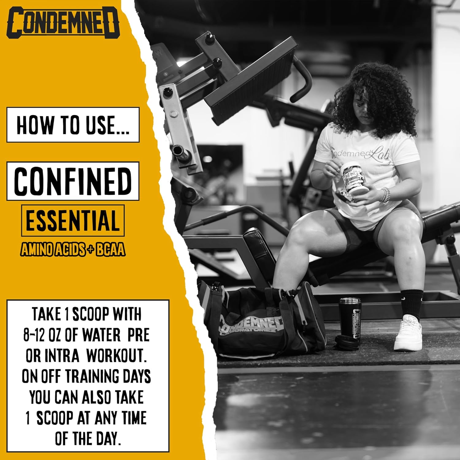 Condemned Labz Confined Eaa + Bcaa | Intra Or Post Workout Muscle Recovery & Hydration | Full Spectrum Amino Acids + Electrolytes | 30 Servings (Fruit Punch) : Health & Household