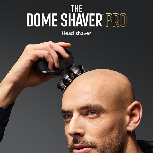 Manscaped® The Dome Shaver™ Pro Head Shaver For Bald Men – Five Rotary Blade Design With Skinsafe® & Flexadjust Technology, Waterproof, Usb-C & Wireless Charging Compatible With Travel Lock