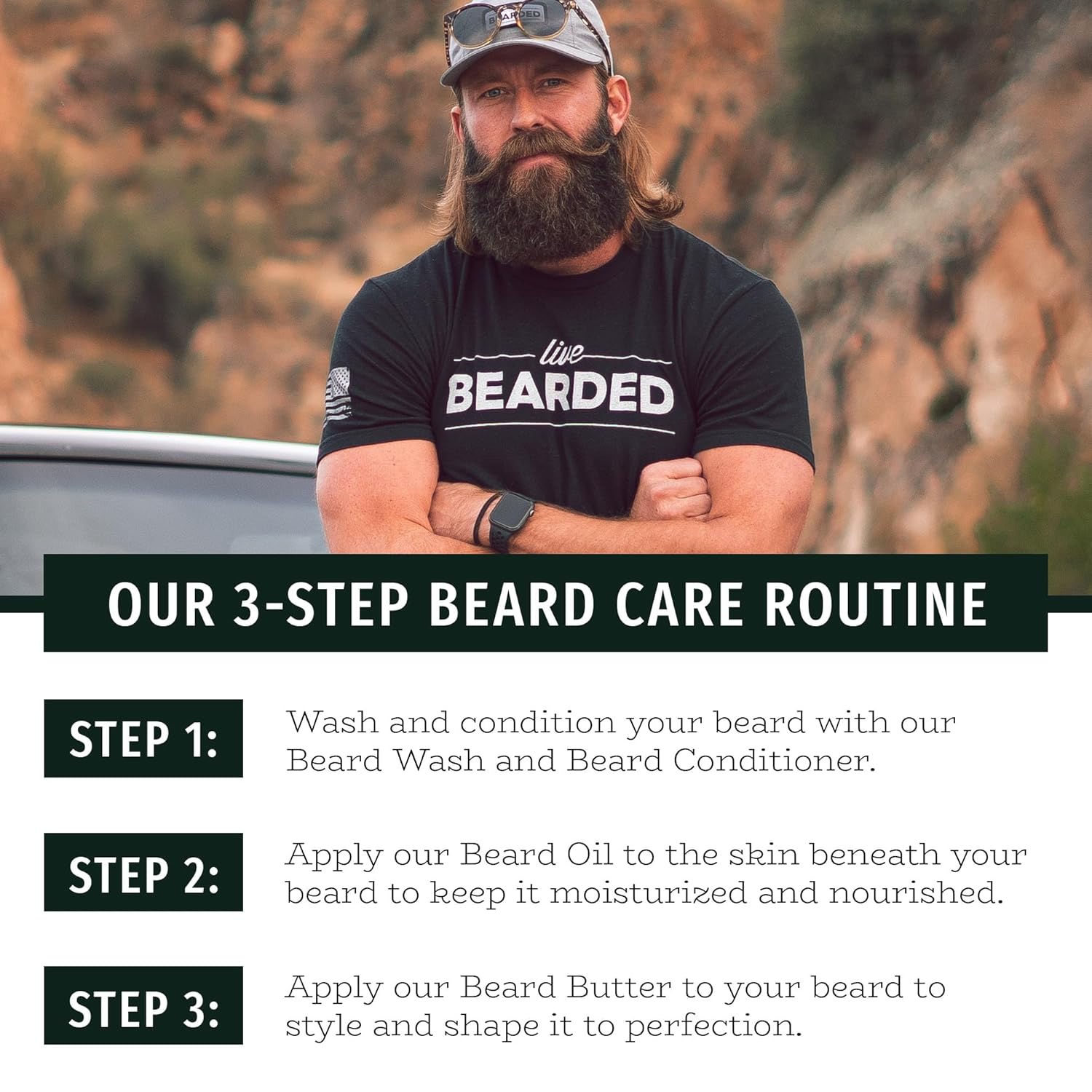 Live Bearded Beard Butter, 3 Fl Oz - Made In The Usa - All-Natural Leave-In Conditioner And Softener With Shea | Straight Up Unscented - Fragrance-Free : Beauty & Personal Care