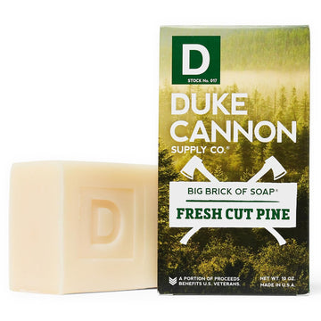 Duke Cannon Supply Co. - Great American Frontier Men'S Big Brick Of Soap, Fresh Cut Pine (10 Oz) Superior Grade Soap Bar With Unique, Outdoor, Masculine Scents - Fresh Cut Pine, Modern Invigorating