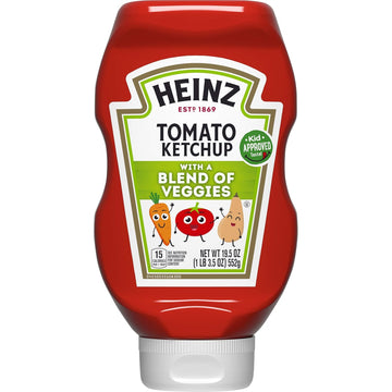 Heinz Tomato Ketchup With A Blend Of Veggies, 19.5 Oz