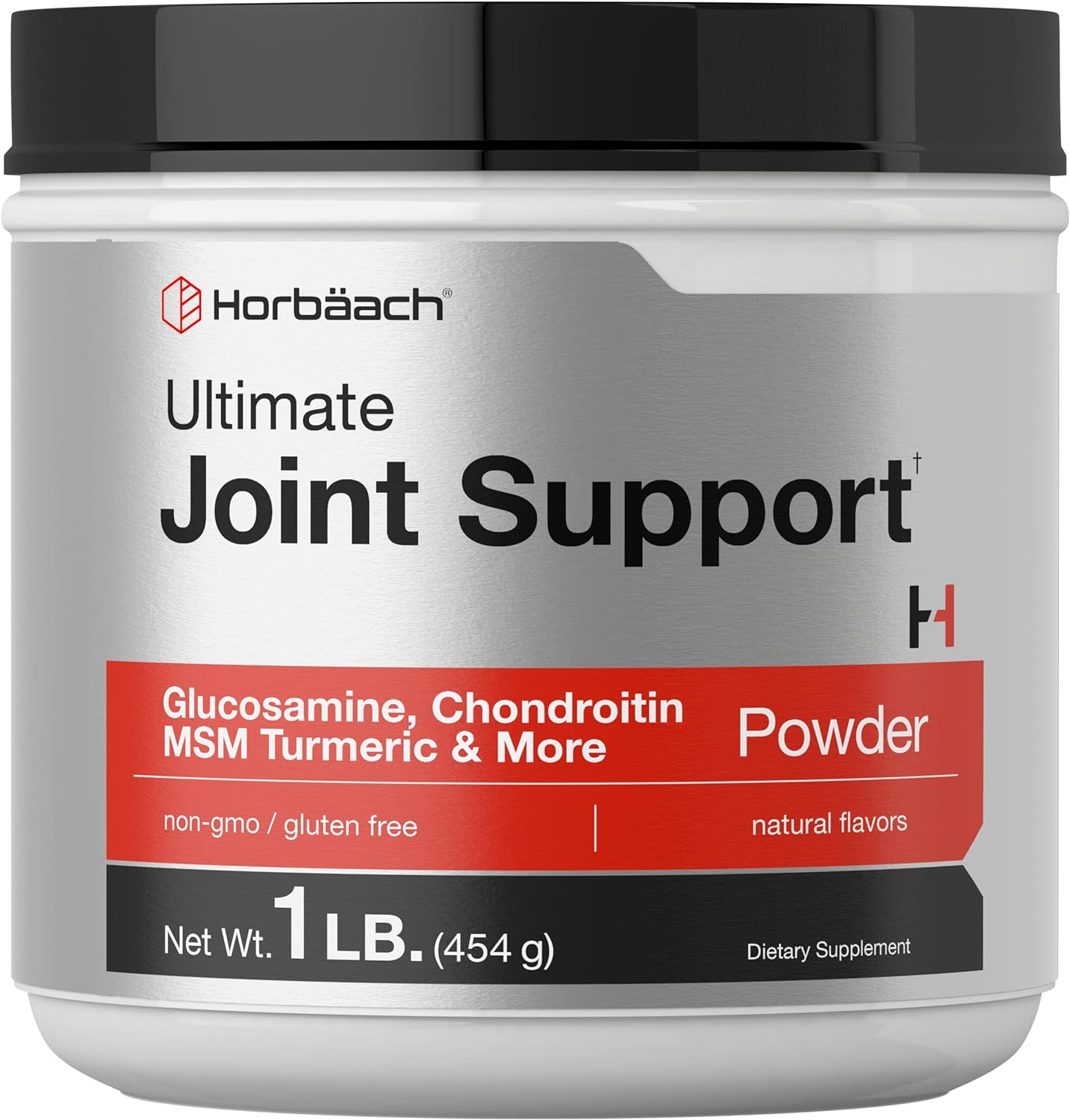 Horbäach Ultimate Joint Support Powder 1 Lb | Glucosamine, Chondroitin, Msm & Turmeric | Triple Action Support Supplement For Men And Women | Non-Gmo, Gluten Free