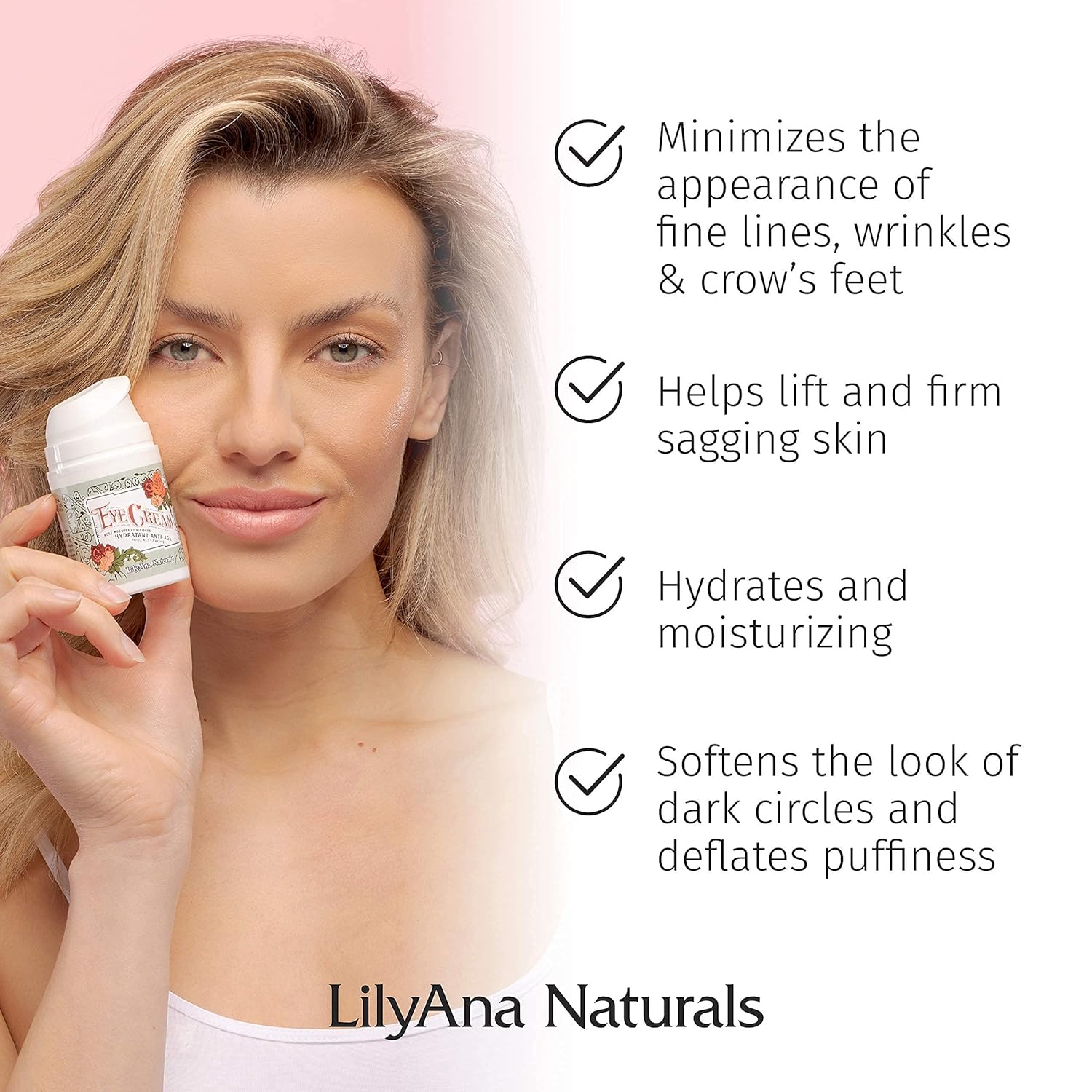 LilyAna Naturals Anti Aging Retinol Cream and Eye Cream Bundle 1.07 oz - Retinol Moisturizer for Face and Under Eye Cream for Dark Circles and Puffiness, Improve the look of Fine Lines and Wrinkles : Beauty & Personal Care