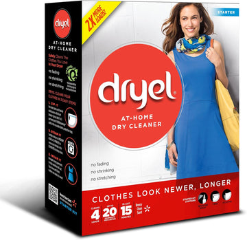 dryel At-Home Dry Cleaner Starter Kit, Gentle Laundry Care for Special Fabrics and Dry-Clean-Only Clothes, 4 Load Capacity