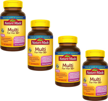 Nature Made Multi For Her 50+ Vitamin/Mineral Tablets 90 Ea (Pack Of 4)