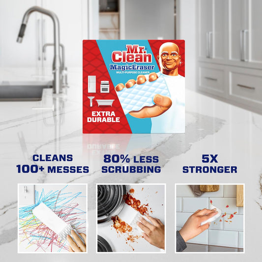 Mr. Clean Magic Eraser Extra Durable, Cleaning Pads With Durafoam, 10 Count