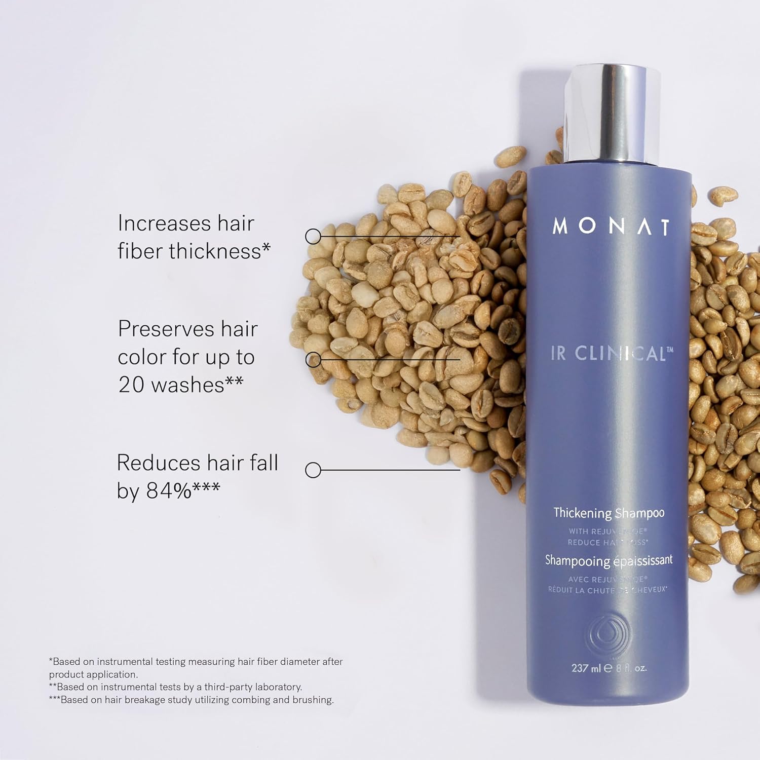 Monat Ir Clinical System – Complete Hair Care Restoration Kit With Thickening Shampoo, Conditioner & Thinning Defense Serum – Strengthens, Protects, & Revives Hair For Thicker, Fuller-Looking Results : Beauty & Personal Care