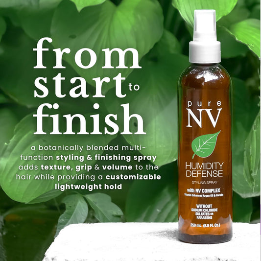 Humidity Defense Custom Hold Hairspray Resists Humidity & Repels Moisture, Keratin, Collagen & Argan Oil Infused To Repair, Restore & Strengthen 8.5 Oz