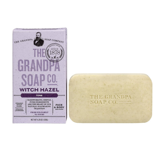 Grandpa'S Witch Hazel Bar Soap Soft And Gentle, 4.25 Ounce : Bath Soaps : Beauty & Personal Care