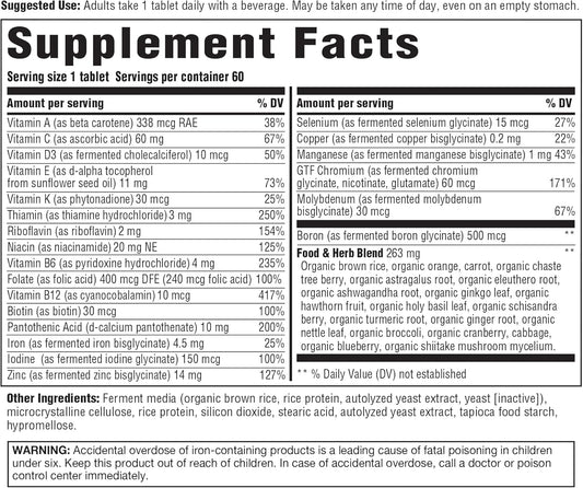 Innate Response Formulas Women Over 40 One Daily - Daily Multivitamin For Women Over 40 - With Vitamins A, C, And E - Vegetarian, Non-Gmo - Made Without 9 Food Allergens - 60 Tablets (60 Servings)