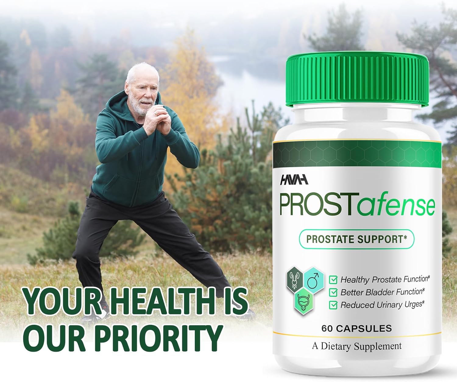 Prostafense Advanced Prostate Support Supplement Prosta Fense Capsules, Prostafence Maximum Strength Advanced Health & Wellness Multivitamin Supplement, Prosta Fence Support Pills (60 Capsules) : Health & Household