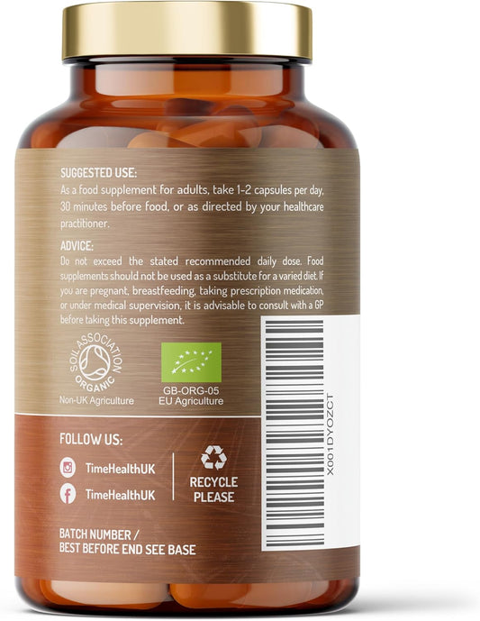 Organic Citrus Bergamot Extract - 120 Capsules - High Strength 38% Bergamot Polyphenols - 500Mg - Clinically Studied Bpf® - Uk Made Supplement - Zero Additives - Gmp Standards - Vegan