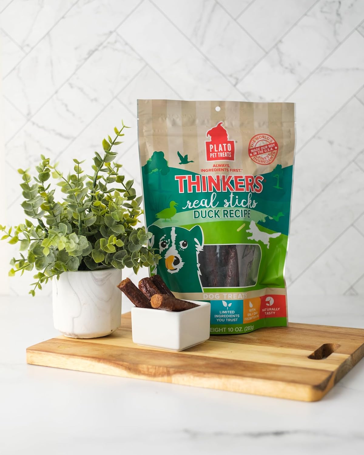 Plato Thinkers Duck 10oz : Pet Snack Treats : Pet Supplies