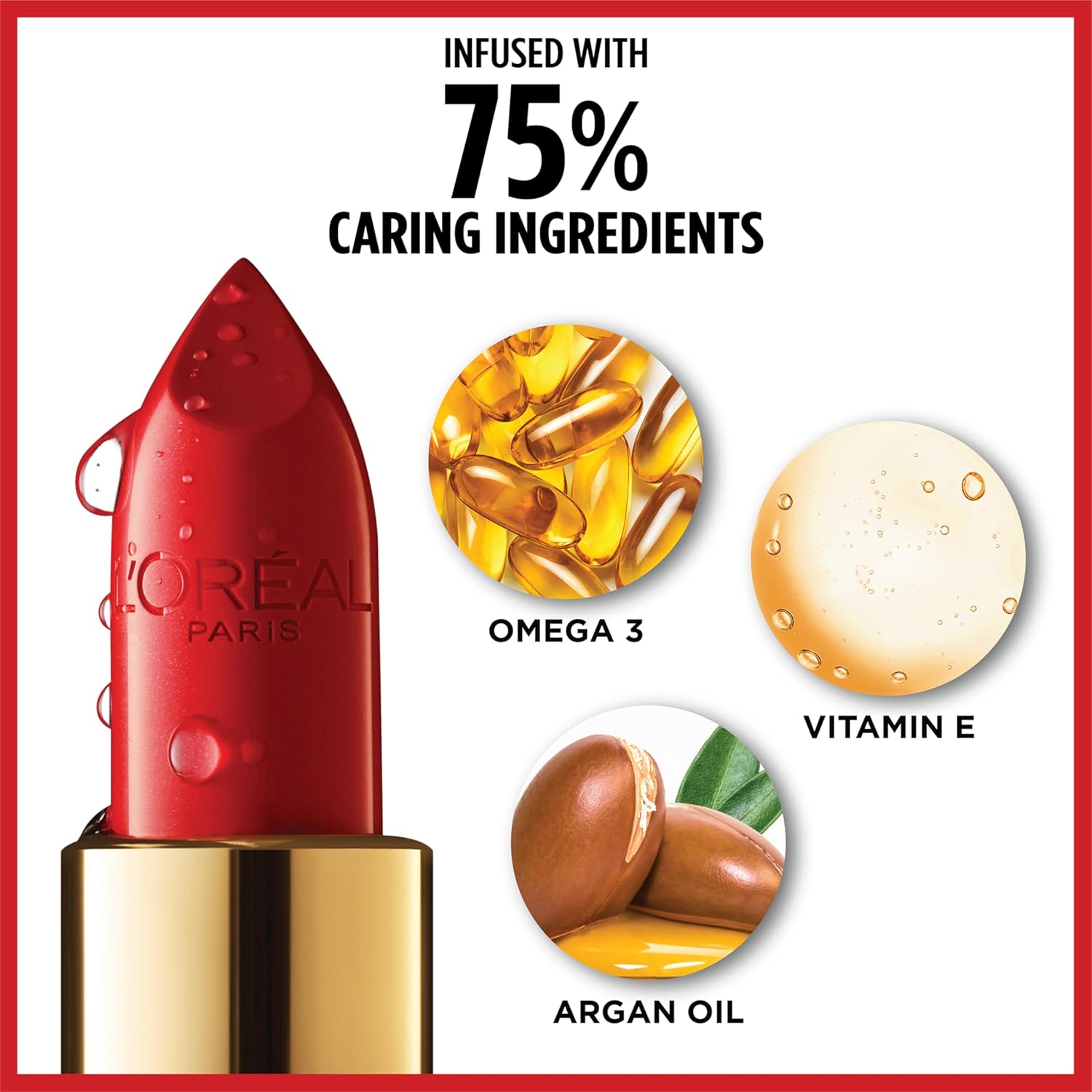 L'Oreal Paris Colour Riche Original Creamy, Hydrating Satin Lipstick With Argan Oil And Vitamin E, Raspberry Rush , 1 Count : Lipstick : Beauty & Personal Care
