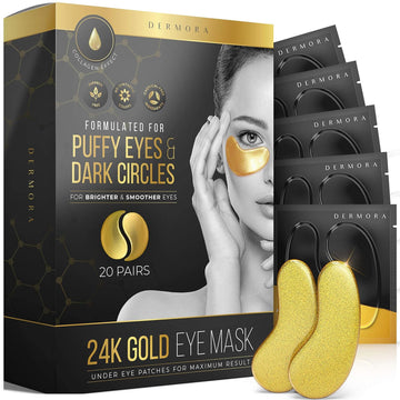 Dermora 24K Gold Eye Mask Puffy Eyes And Dark Circles Treatments Look Less Tired