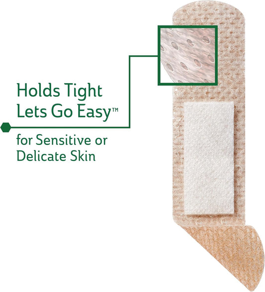 Curad Truly Ouchless! Silicone Bandages, 75" X 3", For Sensitive Or Delicate Skin, Flexible Fabric, Protects Scrapes, Cuts & Burns (Pack Of 480)