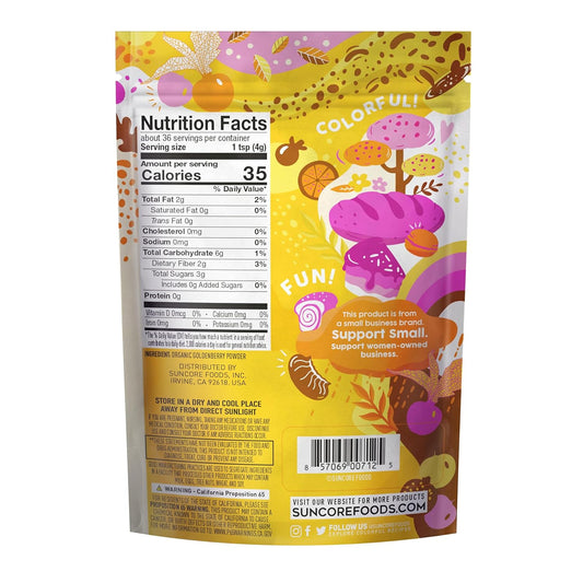 Suncore Foods Organic Yellow Goldenberry Powder, Pastel Dark Yellow Food Coloring Powder, Gluten-Free, Non-GMO, Organic 5oz (1 Pack)