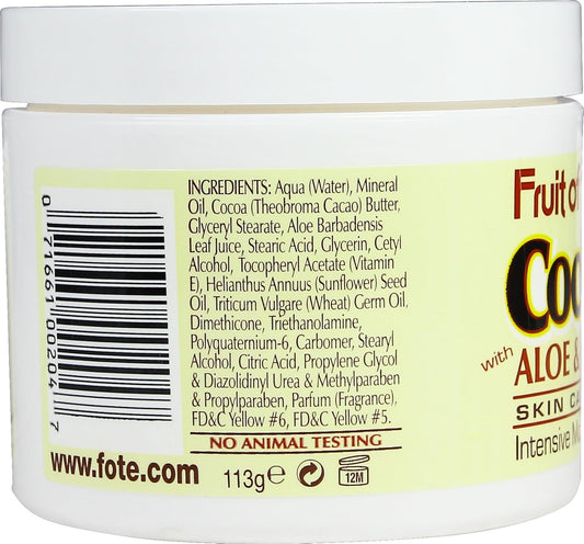 Fruit Of The Earth Cocoa Butter Cream Jar, 4 Oz
