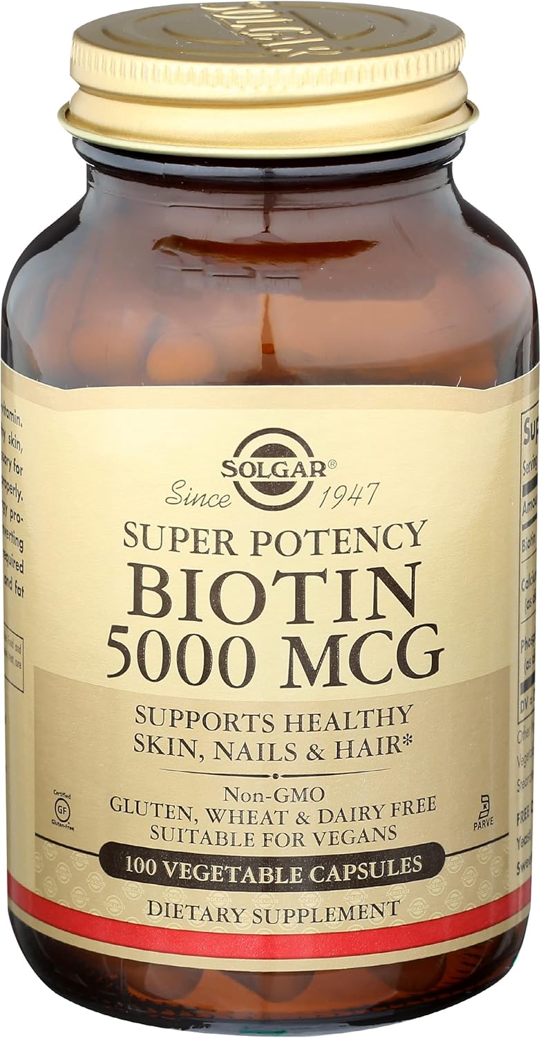 SOLGAR Biotin 5000Mg Veggie 100 Vc, 100 CT