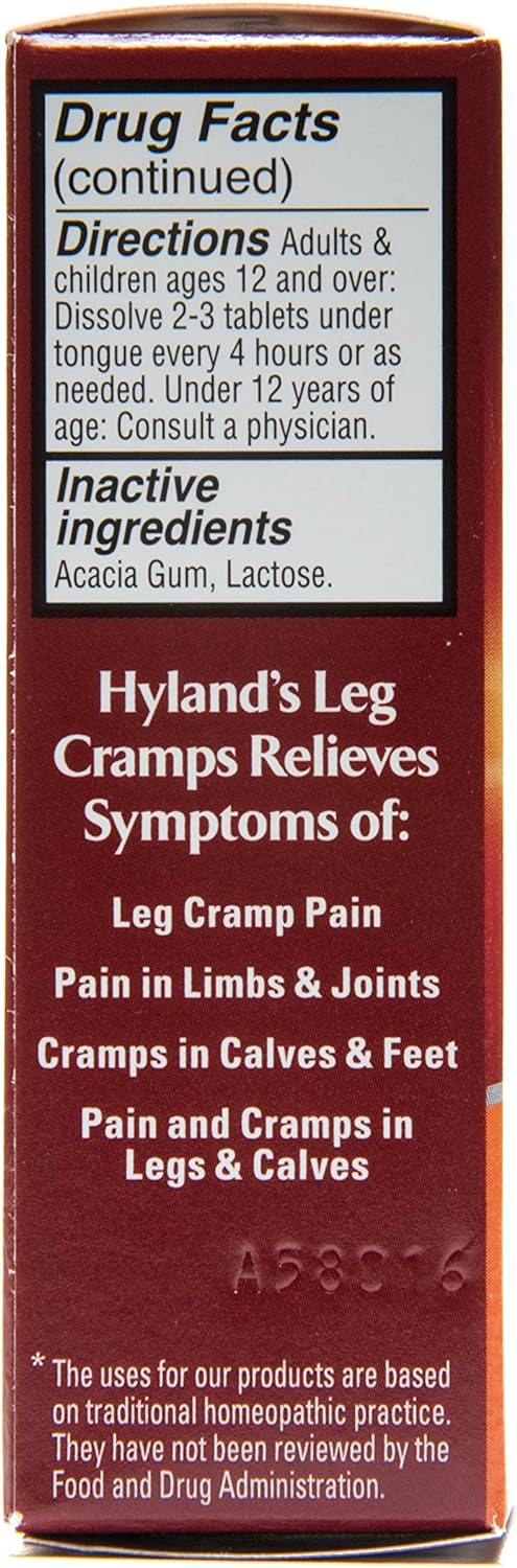 Hyland?s Naturals Leg Cramp Tablets, Natural Relief of Calf, Leg and Foot Cramp, 100 Count