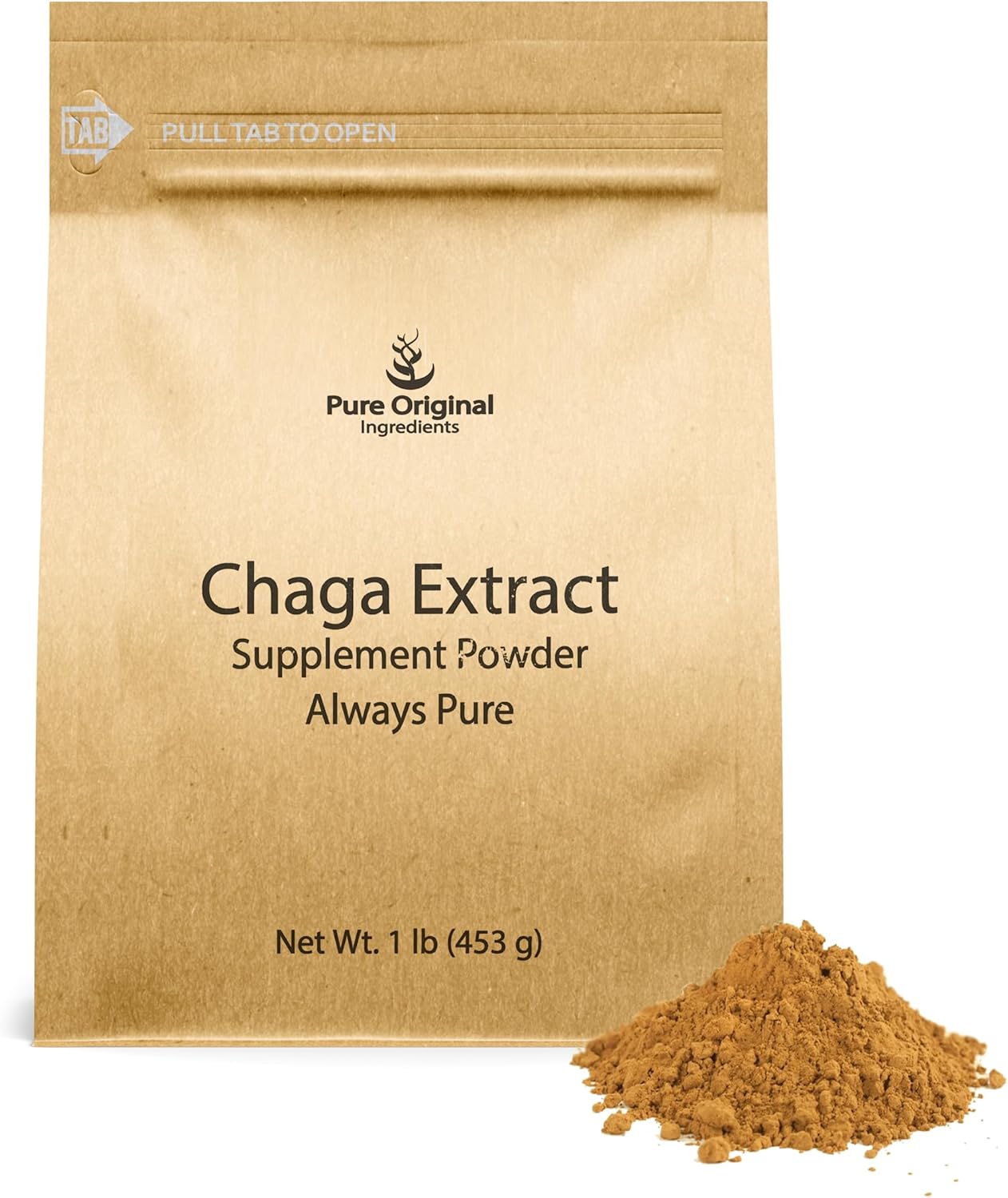 Pure Original Ingredients Chaga Extract (1 Lb) Mushroom, Supplement Powder, Always Pure