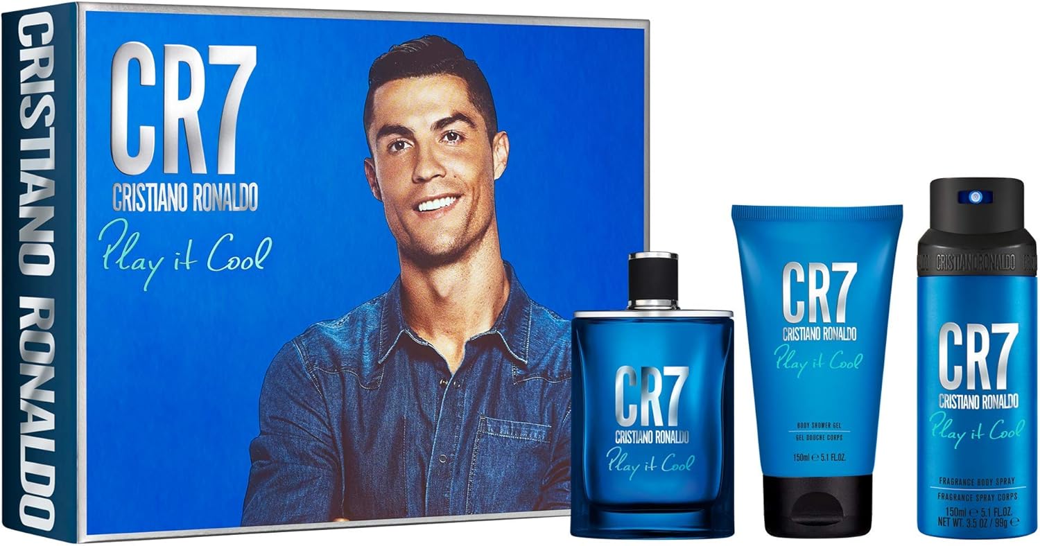 Cristiano Ronaldo Cr7 Play It Cool Set 100Ml Eau De Toilette + Shower Gel 150Ml + Bodyspray 150Ml
