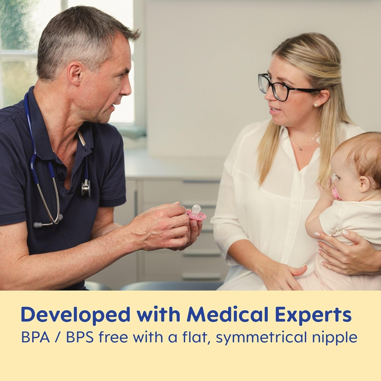 Mam Air Day & Night Baby Pacifier, For Sensitive Skin, Glows In The Dark, 16+ Months, Unisex, 4 Count : Baby