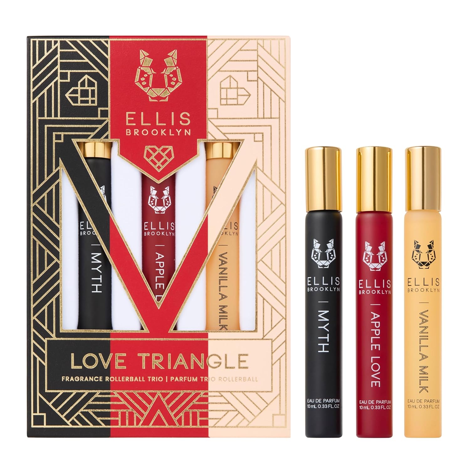 Ellis Brooklyn Chapters Mini Fragrance Gift Set – 4 X 7.5Ml Eau De Parfum, Mini Dabbers – Includes Myth, Salt, Sun Fruit & Vanilla Milk – Luxury Vegan & Cruelty-Free Perfume Gift Set