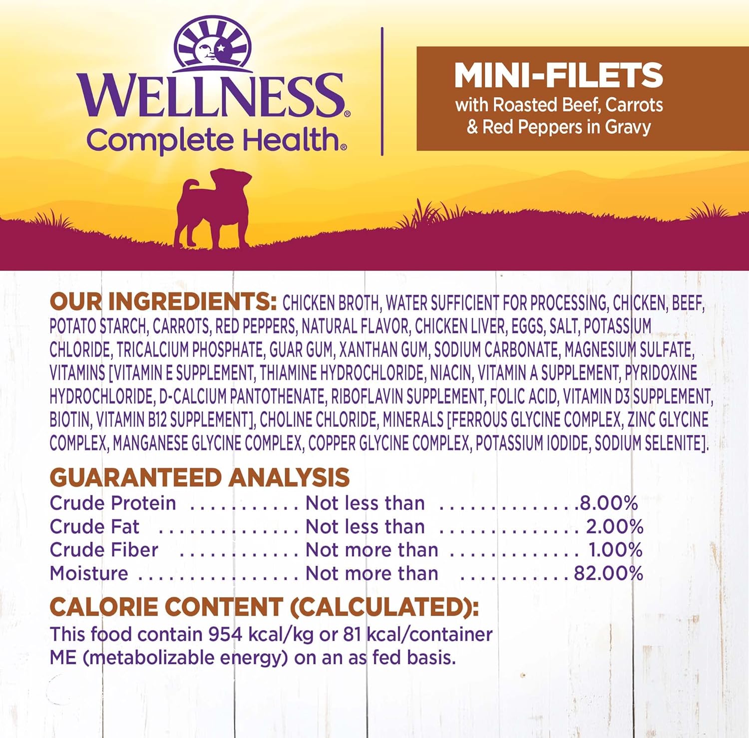 Wellness Petite Entrées Mini-Filets with Roasted Beef, Carrots & Red Peppers in Gravy, 3-Ounce Cup (Pack of 12): Pet Supplies: Amazon.com