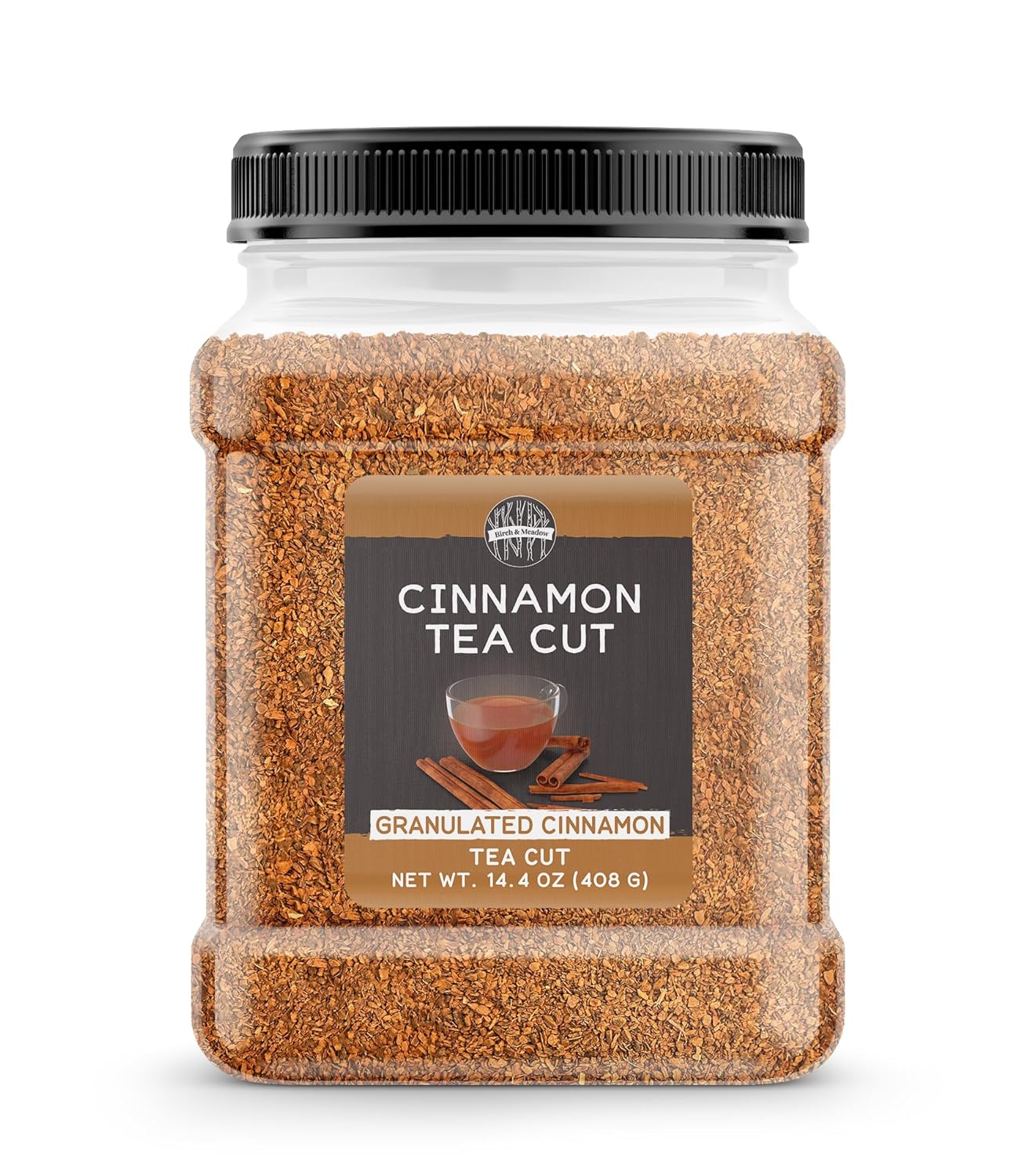 Birch & Meadow Granulated Cinnamon, 14.4 Oz, Tea Cut, Drinks, Sweet & Aromatic