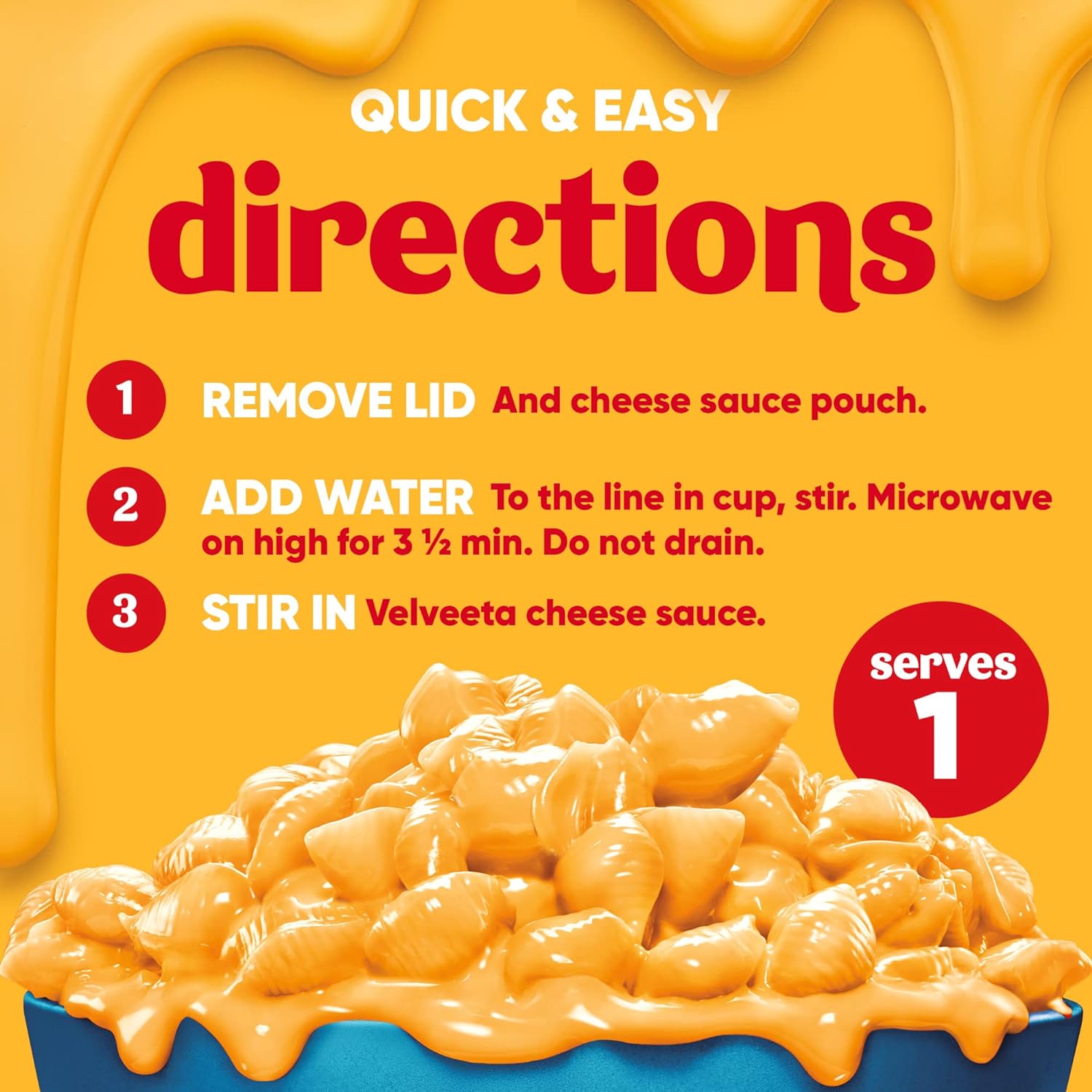 Velveeta Shells & Cheese Microwavable Macaroni and Cheese Cups with 2% Milk Cheese (4 ct Pack, 2.19 oz Cups) : Packaged Macaroni And Cheese : Everything Else