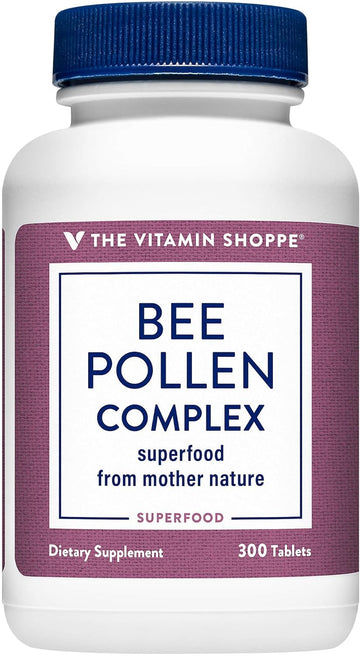 The Vitamin Shoppe Bee Pollen Complex 1,000MG, Superfood with Bee Prop