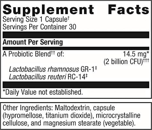 Metagenics Ultraflora Women'S Probiotics For Vaginal Health - Support Microflora & Urinary Comfort - With Lactobacillus Rhamnosus & Lactobacillus Gr-1 Reuteri Rc-14 - Non-Gmo - 30 Count